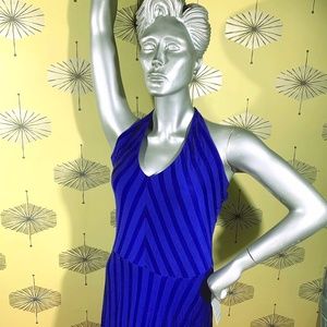 Felicity & Coco cobalt blue maxi halter dress NWT